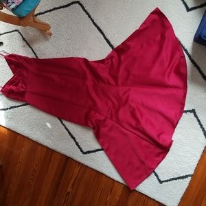 David's Bridal deep red formal mermaid-style gown size 4